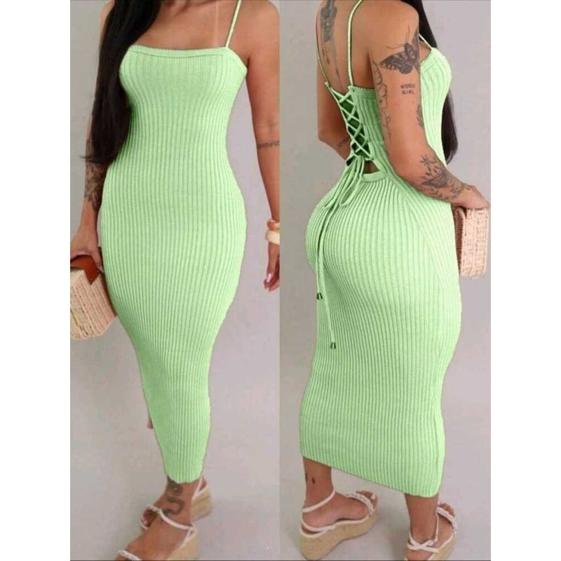 ✨ Vestido Midi Trançado nas Costas – Tricot Modal Premium | Coleção Verão 2026 ✨