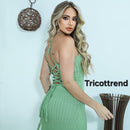 ✨ Vestido Midi Trançado nas Costas – Tricot Modal Premium | Coleção Verão 2026 ✨