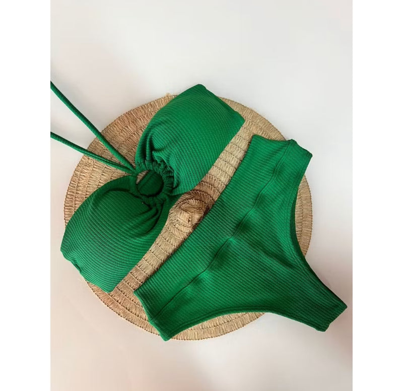 Biquíni Meia Taça Tomara que Caia Cós Alto 👙