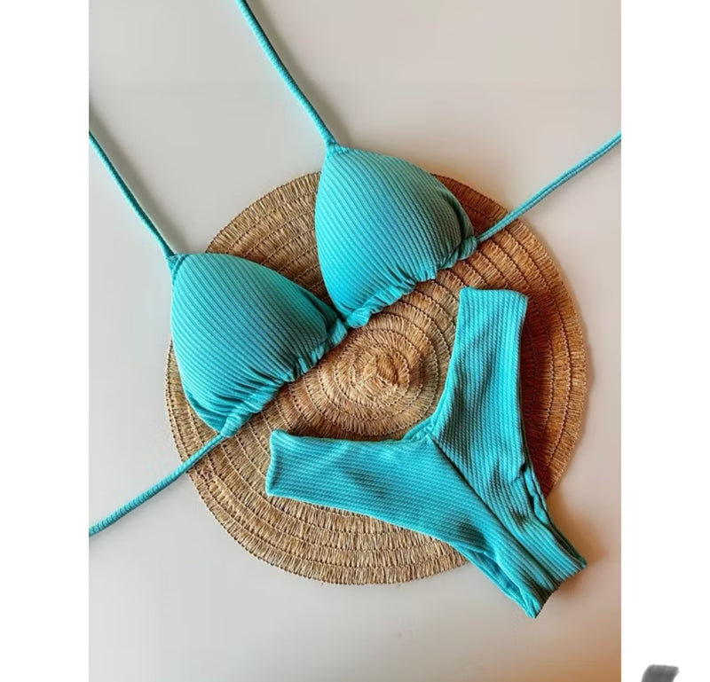 Biquíni Feminino Cortininha com Calcinha Fio Duplo 👙
