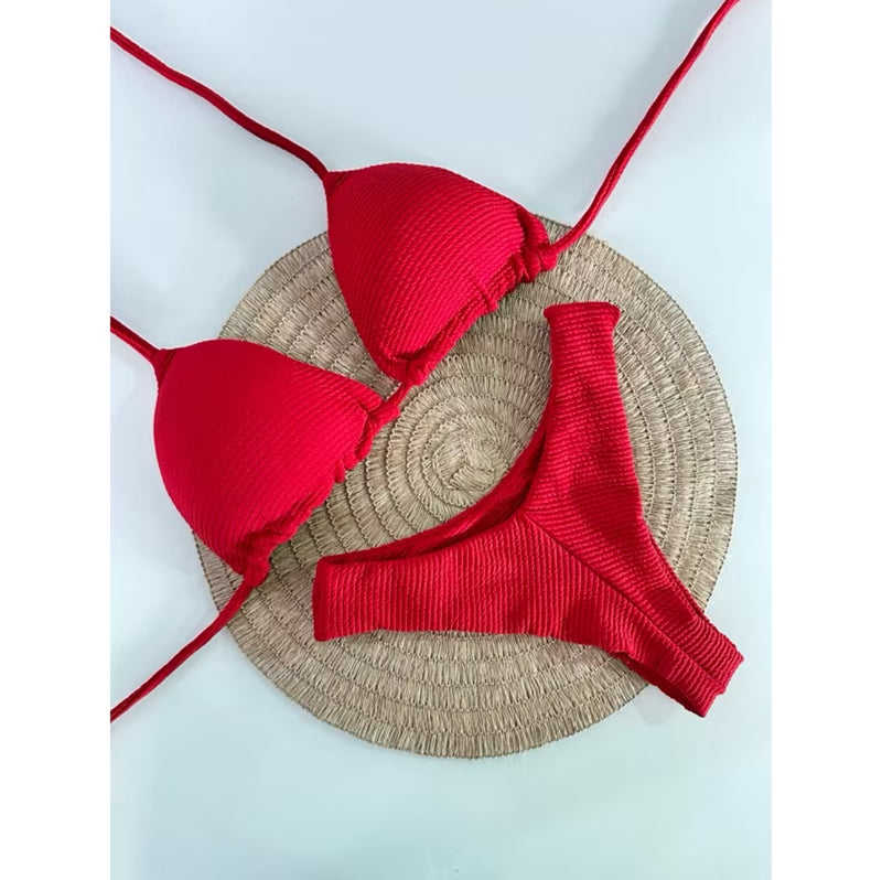 Biquíni Feminino Cortininha com Calcinha Fio Duplo 👙