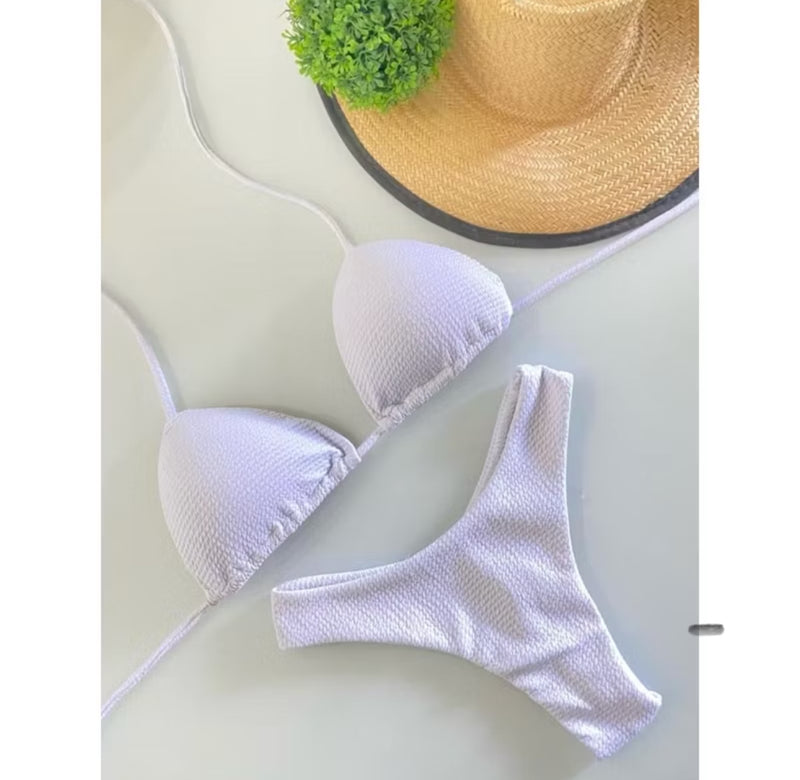 Biquíni Feminino Cortininha com Calcinha Fio Duplo 👙