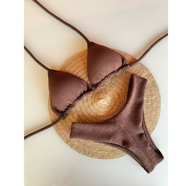 Biquíni Feminino Cortininha com Calcinha Fio Duplo 👙