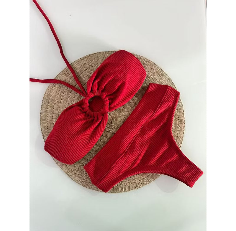 Biquíni Meia Taça Tomara que Caia Cós Alto 👙