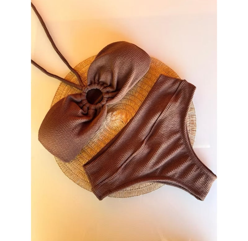 Biquíni Meia Taça Tomara que Caia Cós Alto 👙