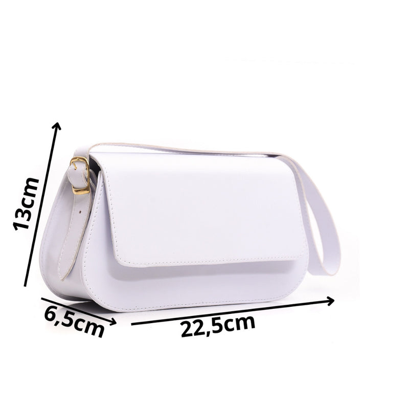 ✨ Bolsa Baguete Helena Feminina em Couro Ecológico ✨