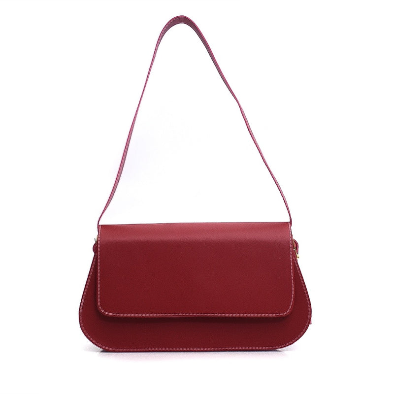 ✨ Bolsa Baguete Helena Feminina em Couro Ecológico ✨