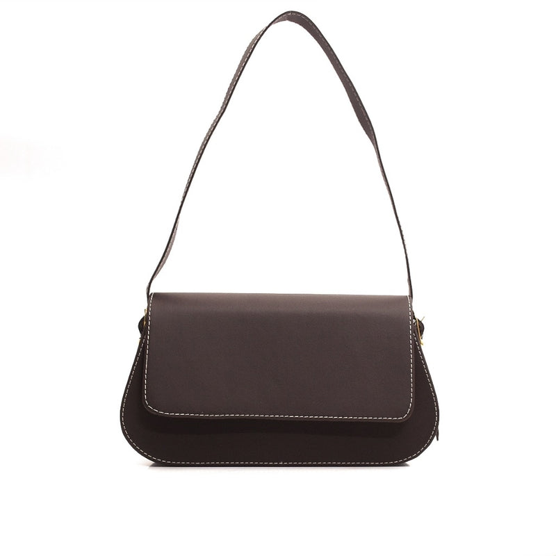 ✨ Bolsa Baguete Helena Feminina em Couro Ecológico ✨