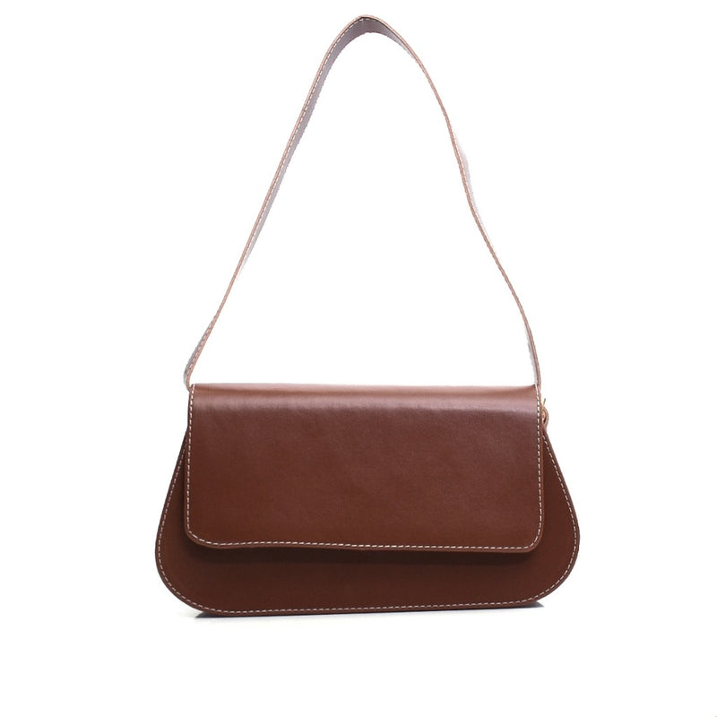 ✨ Bolsa Baguete Helena Feminina em Couro Ecológico ✨