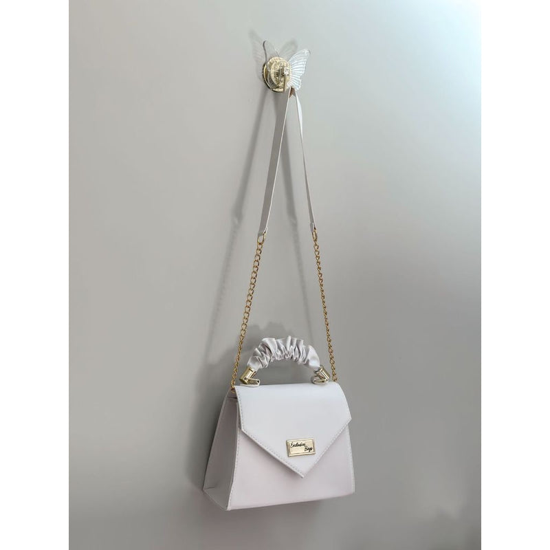 Bolsa Feminina Estruturada com Alça Dourada – Exclusive Bags