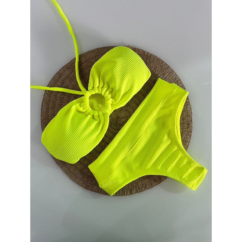 Biquíni Meia Taça Tomara que Caia Cós Alto 👙