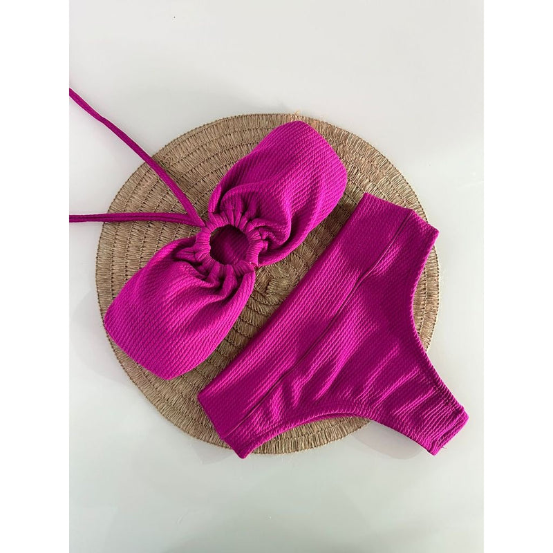 Biquíni Meia Taça Tomara que Caia Cós Alto 👙