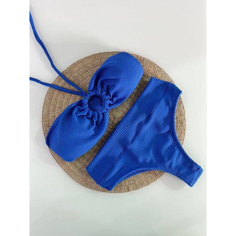 Biquíni Meia Taça Tomara que Caia Cós Alto 👙