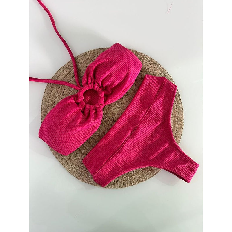 Biquíni Meia Taça Tomara que Caia Cós Alto 👙