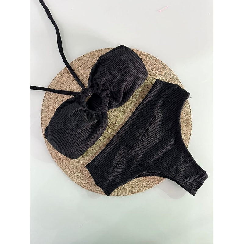 Biquíni Meia Taça Tomara que Caia Cós Alto 👙