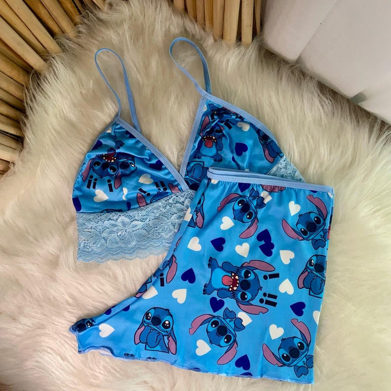 Pijama Feminino Estampado Personagens ✨