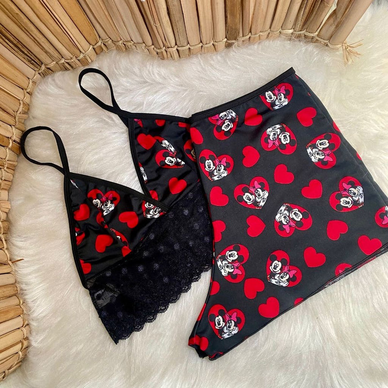 Pijama Feminino Estampado Personagens ✨