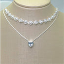 Conjunto Colar + Choker Feminino Banhadas