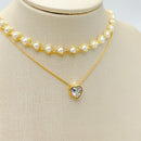 Conjunto Colar + Choker Feminino Banhadas