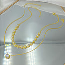 Conjunto Colar + Choker Feminino Banhadas