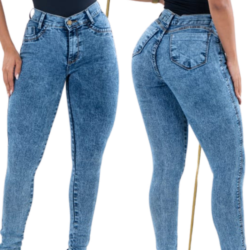 👖 Calça Jeans Feminina com Elastano Skinny Cintura Alta ✨