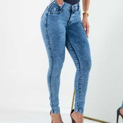 👖 Calça Jeans Feminina com Elastano Skinny Cintura Alta ✨