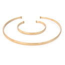 ✨Conjunto Feminino Choker e Pulseira Ajustável Reto Liso