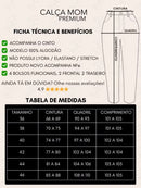 ✨ Calça Jeans Mom com Cinto – 100% Algodão Premium