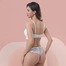 Z&D Lingerie Conjunto Com Aro Bojo e Renda Calcinha Tanga