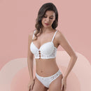 Z&D Lingerie Conjunto Com Aro Bojo e Renda Calcinha Tanga
